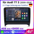 8-Kern Für Audi TT 8J 2006-2014 Autoradio Carplay Android 13 GPS NAVI BT 4+64GB