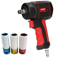 KS TOOLS 1/2" Druckluft Schlagschrauber THE mini DEVIL max. 1084Nm + Kraftnüsse