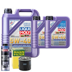 Motoröl 5W40 LIQUI MOLY High Tech 7L +MANN Ölfilter +Spülung