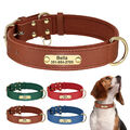 Lederhalsband Personalisiert Hundehalsband mit Namen Gravur 4 Farben 5 Größen