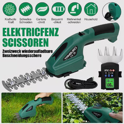 Akku Gras&Strauchschere 2 in 1 Mini Handheld Grasschere Heckenschere Rasenschere