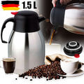 1,5 L Thermoskanne,Edelstahl Kaffeekanne Thermo,Teekanne Thermo,Isolierkanne