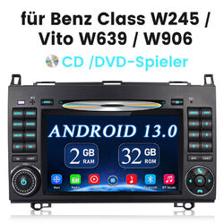 8Kern 2+32GB Android 13 Autoradio GPS Navi Für Mercedes Benz A/B W169 W245 Viano