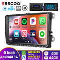 9" 4+64G Android 14 Carplay Autoradio GPS RDS Für VW Golf 5 Touran Passat B6 B7