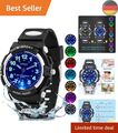 Juboos Neue 7-Farbige Kinderuhren, Kinderuhr Jungen Mädchen Analog Quartz Uhr...