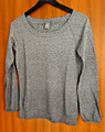 Pullover ANN TAYLOR fein grau silber Gr. M runder Ausschnitt u.a. Seide Cashmere