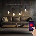 Smart RGB LED Pendel Decken Lampe dimmbar  ALEXA App Retro Hänge Leuchte Google