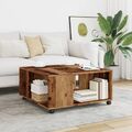 vidaXL Couchtisch Altholz-Optik 80x80x40 cm Holzwerkstoff