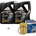 BOSCH Ölfilter 10 L MANNOL 5W-30 Longlife für Mercedes-Benz ML 320 CDI 4matic