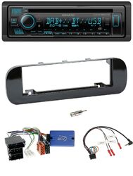 Kenwood Bluetooth DAB CD Lenkrad USB Autoradio für Fiat Panda 12-20 schwarz glän