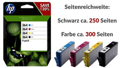 Original HP 364 HP364XL Tinte Patronen Multipack Druckerpatronen Desk Office Jet