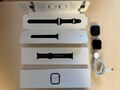 Apple Watch Series 7 (GPS + Cellular, 45mm) Smartwatch Mitternacht + Zubehör