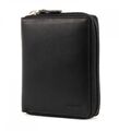 bugatti Primo Zip Wallet Geldbörse Portemonnaie Leder Damen Herren Schwarz Neu
