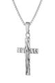 TRENDOR Schmuck Kreuz mit Venezianer Kette für Männer Silber 925 08920