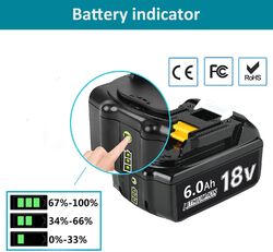 18V 6.0Ah 12.0Ah 9Ah Akku Für Makita BL1850 BL1830 BL1860B Led Doppel Ladegerät