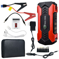 Auto KFZ Starthilfe 800A 12V Jump Starter Ladegerät Booster Powerbank -28000mah