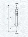 MAGNETI MARELLI Glühkerze 062900050304 M10X1 für VW LT 28 35 2 Bus 2DB 2DE 2DK