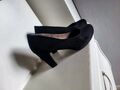 Tamaris schwarz Pumps Gr 38 *** TOP *** Wildleder