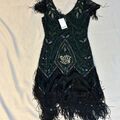 MISSCHEN Kleid 1920er Damen Gatsby Pailletten Quasten Saum Abschlussball