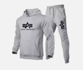 Sportanzug Alpha Industries Herren Hoodie Anzug Casual Jogginganzug Sportswear