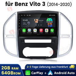 64GB Autoradio für Mercedes Benz Vito W447 2014-2020 GPS Navi Android 13 CarPlay