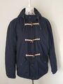 Tom Tailor Dufflecoat Jacke Herren Stepp blau Gr. M Kapuze Knebelknöpfe TOP