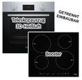 HERDSET Bosch Backofen + Induktionskochfeld Booster autark 60 cm Teleskopauszug