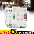 2P 63A Dual Netzteil Transferschalter Automatischer Umschalter Transfer Switch
