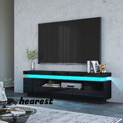 LED TV-Board Lowboard Hochglanz 150 cm Fernsehschrank Sideboard Wohnzimmer Möbel