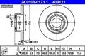 2x ATE 24.0109-0123.1 Bremsscheibe für AUDI SEAT SKODA VW