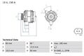 BOSCH 0 986 047 550 Lichtmaschine Generator 150A 14V