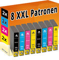 8x TINTE PATRONE für EPSON Stylus S22 SX125 SX130 SX430 SX445 SX230 SX235W SET