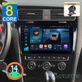 8-Kern 4+64G CarPlay Android 14 AutoRadio GPS Navi DSP +Kam Für VW Golf VII MK7