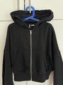 Hoodie Kapuzenjacke Damen bauchfrei H&M Schwarz Gr. S