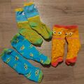 Kinder Unisex 3x Paar Socken Monster Größe 27/30