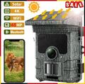 4K WLAN Bluetooth Solar Jagdkamera 46MP Wildkamera Fotofalle PIR Nachtsicht DE