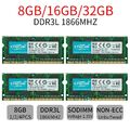 Crucial 32GB 16GB 8G 4G DDR3L 1866MHz 1600MHz PC3L SODIMM Laptop Arbeitsspeicher