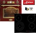 Kaiser Empire Einbau Backofen 6355 Rot Glaskeramik Kochfeld KCT6703 Schwarz Glas