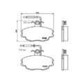 1x Bremsbelagsatz, Scheibenbremse BREMBO P 61 043 passend für CITROËN