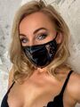 🗝️Maske Spitze🗝️BDSM, SM, Mundmaske, Gesichtsmaske mit Spitze, Powerwetlook