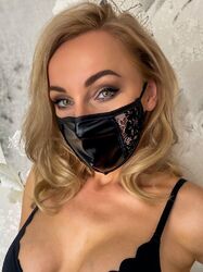 🗝️Maske Spitze🗝️BDSM, SM, Mundmaske, Gesichtsmaske mit Spitze, Powerwetlook