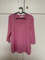 TUZZI Damen Shirt Gr. 42 Rosa 3/4 Arm Viskose Elasthan