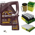 MANN Inspektionspaket 6 L MANNOL Energy 5W-30 für Hyundai Santa Fé II 2.2 CRDi