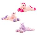 XXL Plüschtier Einhorn 110 cm Kuscheltier Stofftier Unicorn Plüsch weich liegend