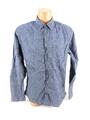 Camel active Herren Hemd M Modern langarm Blau gemustert Freizeithemd (17993)