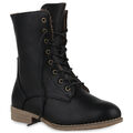 Damen Schnürstiefeletten Warm Gefütterte Stiefeletten Winter Boots 78490 Schuhe