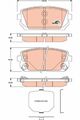 TRW Bremsbelagsatz, Scheibenbremse GDB3462 für KIA