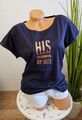 H.I.S. T-Shirt Gr. 40/42 marine blau Damen Shirt