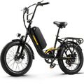 20 Zoll Elektrofahrrad eBike 48V 15Ah Akku Fettreifen E-Mountainbike 25km/h