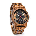 Holz Armbanduhr für Herren Chronograph Luxusuhr Holzuhr Männeruhr Geschenk Neu